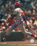 Dave Parker Signed Cincinnati Reds Grey Jersey Swinging 8x10 Photo - PAR08P113TW - Dave Parker Signed Cincinnati Reds Grey Jersey Swinging 8x10 Photo product image