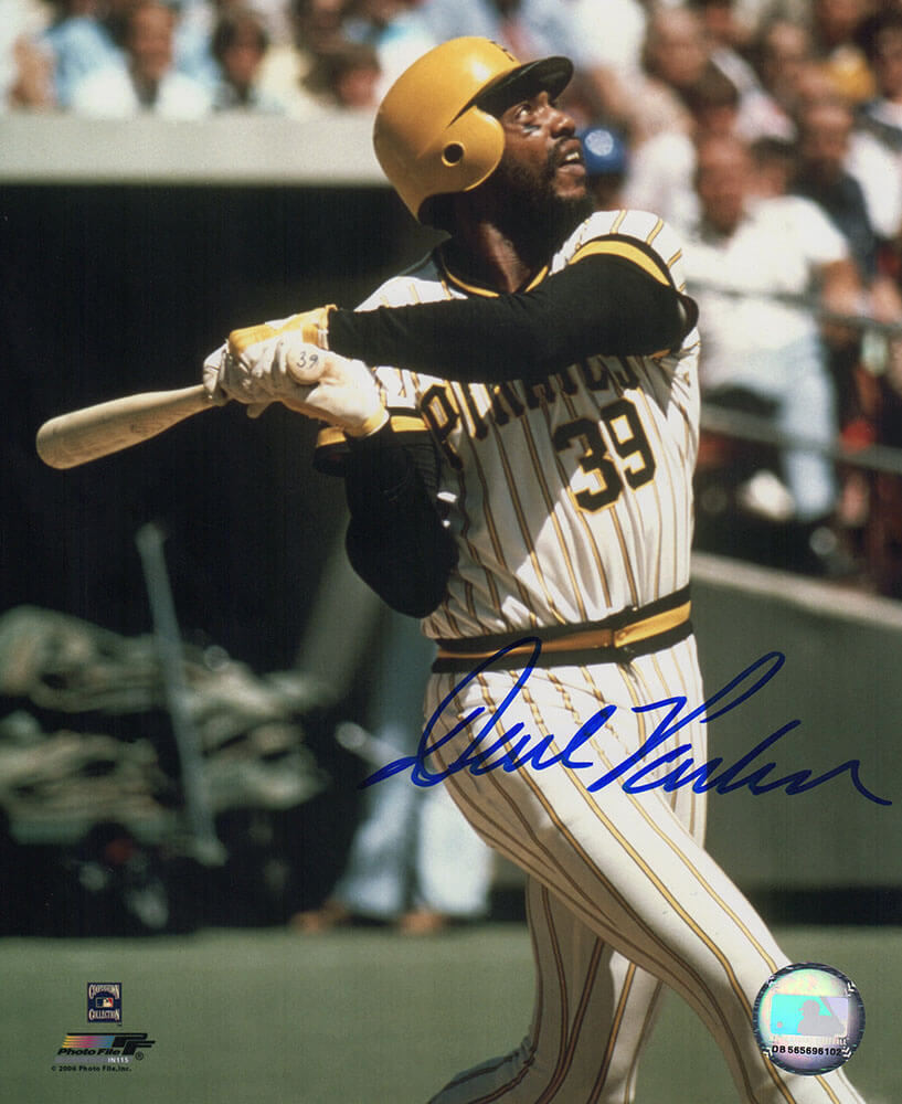 Dave Parker Signed Pittsburgh Pirates Pinstripe Jersey Swinging 8x10 Photo - PAR08P114TW - Dave Parker Signed Pittsburgh Pirates Pinstripe Jersey Swinging 8x10 Photo product image