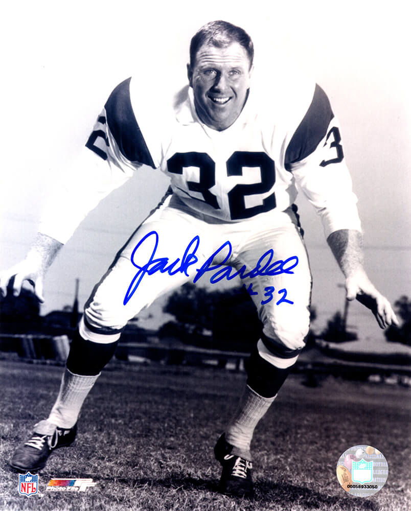 Jack Pardee Signed Los Angeles Rams Stance Pose B&W 8x10 Photo - PAR08P310 - Jack Pardee Signed Los Angeles Rams Stance Pose B&W 8x10 Photo product image