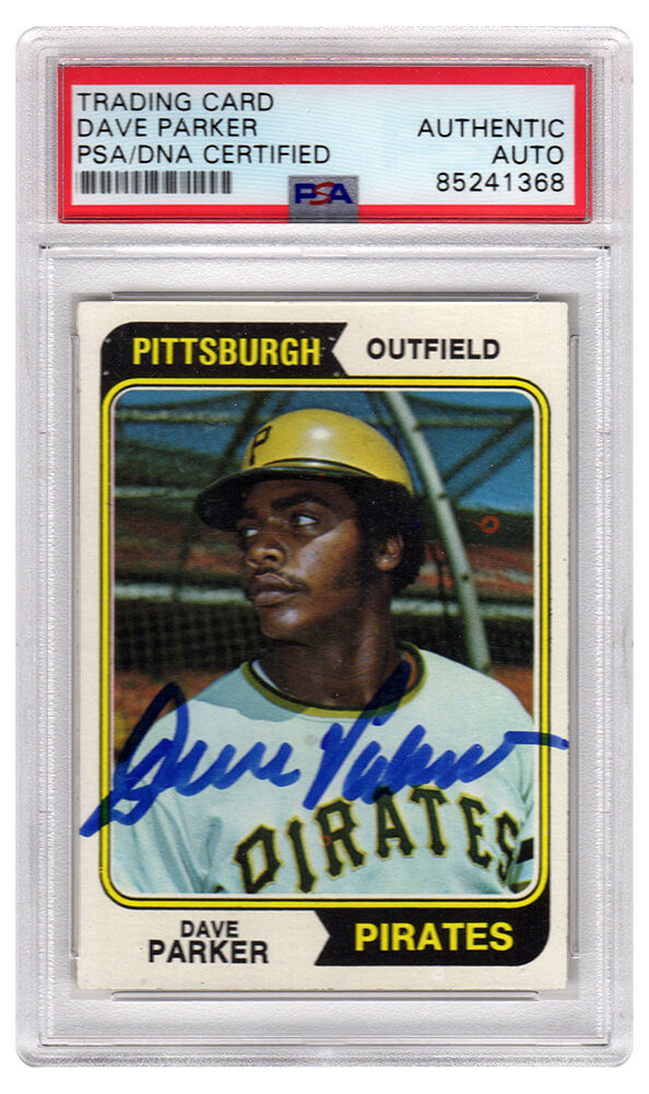 Dave Parker Signed Pittsburgh Pirates 1974 Topps Baseball Rookie Trading Card #252 - (PSA Encapsulated) - PARCAR100 - Dave Parker Signed Pittsburgh Pirates 1974 Topps Baseball Rookie Trading Card #252 - (PSA Encapsulated) product image