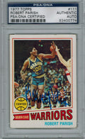 Robert Parish Signed Warriors 1977 Topps Rookie Card #111 - PSA/DNA - PARCAR200 - Robert Parish Signed Warriors 1977 Topps Rookie Card #111 - PSA/DNA product image