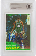 Robert Parish Signed Boston Celtics 1981-82 Topps Basketball Card #6 w/HOF'03 - (Beckett Encapsulated) - PARCAR203 - Robert Parish Signed Boston Celtics 1981-82 Topps Basketball Card #6 w/HOF'03 - (Beckett Encapsulated) product image