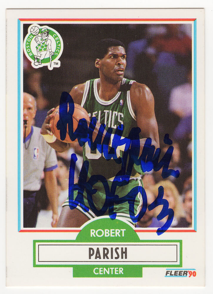 Robert Parish Signed Boston Celtics 1990-91 Fleer Basketball Trading Card #13 w/HOF'03 - PARCAR206 - Robert Parish Signed Boston Celtics 1990-91 Fleer Basketball Trading Card #13 w/HOF'03 product image