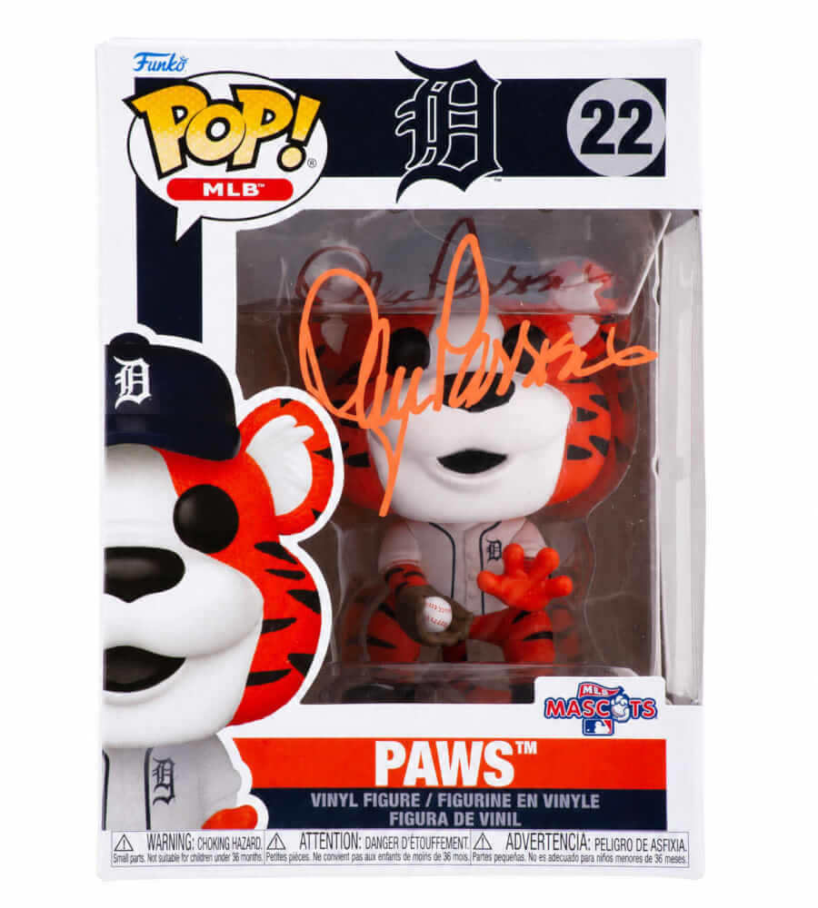 Lance Parrish Signed Detroit Tigers 'Paws' MLB Mascot Funko Pop Doll #22 - PARFUN100 - Lance Parrish Signed Detroit Tigers 'Paws' MLB Mascot Funko Pop Doll #22 product image