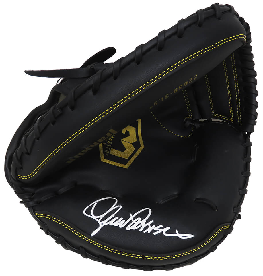 Lance Parrish Signed Franklin Black Baseball Catchers Glove - PARGLV110 - Lance Parrish Signed Franklin Black Baseball Catchers Glove product image