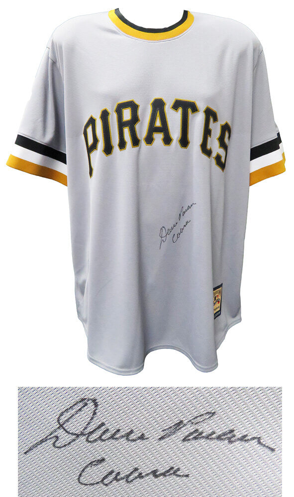 Dave Parker Signed Pittsburgh Pirates Grey Throwback Cooperstown Collection Majestic Replica Baseball Jersey w/Cobra - PARJRY110 - Dave Parker Signed Pittsburgh Pirates Grey Throwback Cooperstown Collection Majestic Replica Baseball Jersey w/Cobra product image