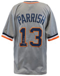 Lance Parrish Signed Gray Custom Baseball Jersey - PARJRY120 - Lance Parrish Signed Gray Custom Baseball Jersey product image