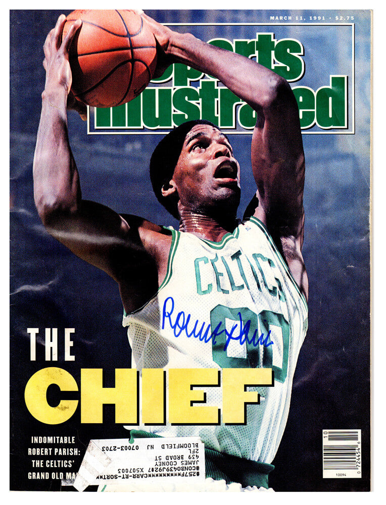 Robert Parish Signed Boston Celtics March 11, 1991 Original Sports Illustrated Magazine - PARMAG100 - Robert Parish Signed Boston Celtics March 11, 1991 Original Sports Illustrated Magazine product image