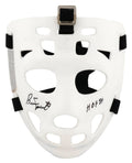 Bernie Parent Signed White With Black Straps Throwback Hockey Goalie Mask w/HOF'84 - PARMAS403 - Bernie Parent Signed White With Black Straps Throwback Hockey Goalie Mask w/HOF'84 product image