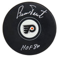 Bernie Parent Signed Philadelphia Flyers Logo Hockey Puck w/HOF'84 - PARPUC400 - Bernie Parent Signed Philadelphia Flyers Logo Hockey Puck w/HOF'84 product image