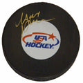 Mark Pavelich Signed USA Hockey Logo Hockey Puck - PAVPUC400 - Mark Pavelich Signed USA Hockey Logo Hockey Puck product image