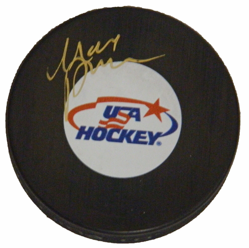 Mark Pavelich Signed USA Hockey Logo Hockey Puck - PAVPUC400 - Mark Pavelich Signed USA Hockey Logo Hockey Puck product image