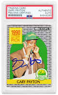 Gary Payton Signed Seattle Supersonics 1990 NBA Hoops Rookie Basketball Card #391 - (PSA/DNA Encapsulated) - PAYCAR205 - Gary Payton Signed Seattle Supersonics 1990 NBA Hoops Rookie Basketball Card #391 - (PSA/DNA Encapsulated) product image