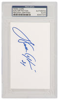Walter Payton Signed 3x5 White Index Card Cut  - (PSA Encapsulated) - PAYCUT301 - Walter Payton Signed 3x5 White Index Card Cut - (PSA Encapsulated) product image