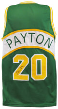 Gary Payton Signed Green Throwback Custom Basketball Jersey - PAYJRY201 - Gary Payton Signed Green Throwback Custom Basketball Jersey product image