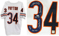 Walter Payton Signed White Custom Jersey w/5 Inscription - PSA Full Letter - PAYJRY300 - Walter Payton Signed White Custom Jersey w/5 Inscription - PSA Full Letter product image