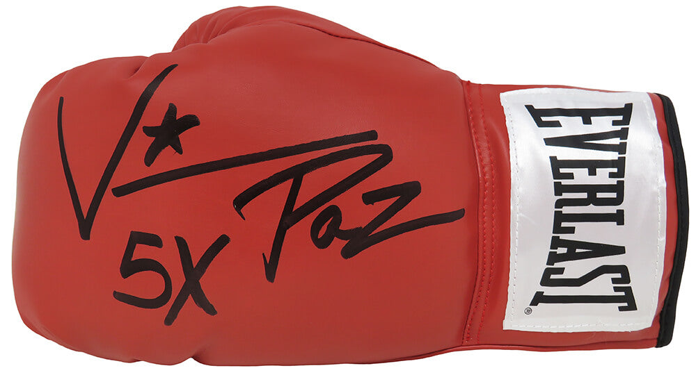 Vinny 'Paz' Pazienza Signed Everlast Red Boxing Glove w/5x - PAZGLV507 - Vinny 'Paz' Pazienza Signed Everlast Red Boxing Glove w/5x product image