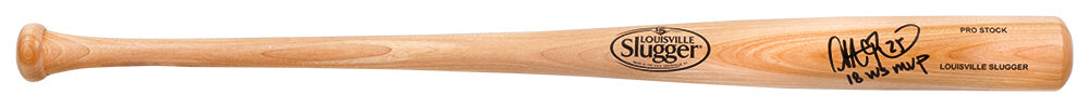 Steve Pearce Signed Louisville Slugger Pro Stock Blonde Baseball Bat w/2018 WS MVP - PEABAT100 - Steve Pearce Signed Louisville Slugger Pro Stock Blonde Baseball Bat w/2018 WS MVP product image