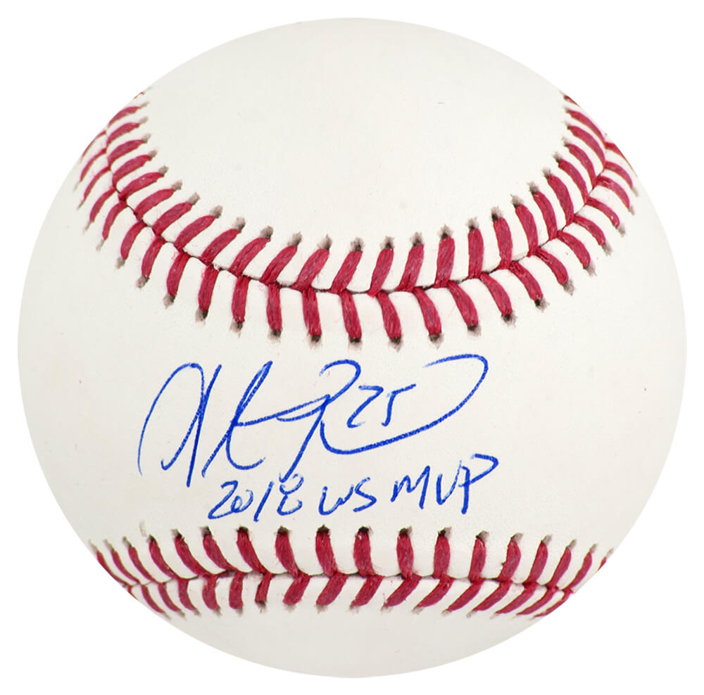 Steve Pearce Signed Rawlings Official MLB Baseball w/2018 WS MVP - PEABSB100 - Steve Pearce Signed Rawlings Official MLB Baseball w/2018 WS MVP product image