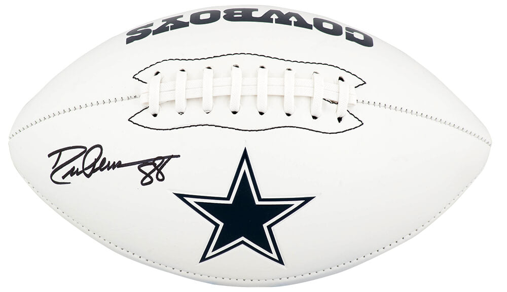 Drew Pearson Signed Dallas Cowboys Franklin White Logo Football - PEAFTB300 - Drew Pearson Signed Dallas Cowboys Franklin White Logo Football product image