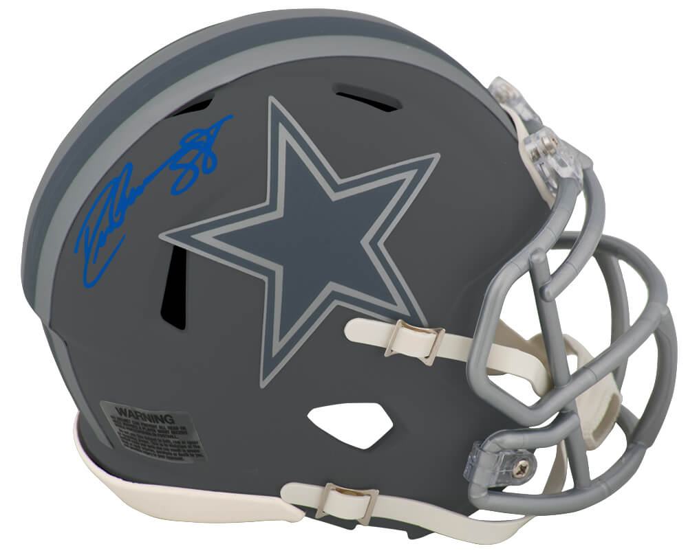 Drew Pearson Signed Dallas Cowboys SLATE Riddell Speed Mini Helmet - PEAMIN301 - Drew Pearson Signed Dallas Cowboys SLATE Riddell Speed Mini Helmet product image