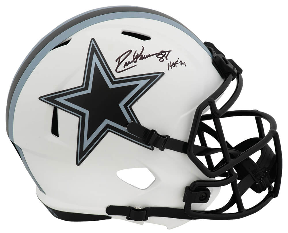 Drew Pearson Signed Dallas Cowboys LUNAR Riddell Full Size Speed Replica Helmet w/HOF'21 - PEAREP301 - Drew Pearson Signed Dallas Cowboys LUNAR Riddell Full Size Speed Replica Helmet w/HOF'21 product image
