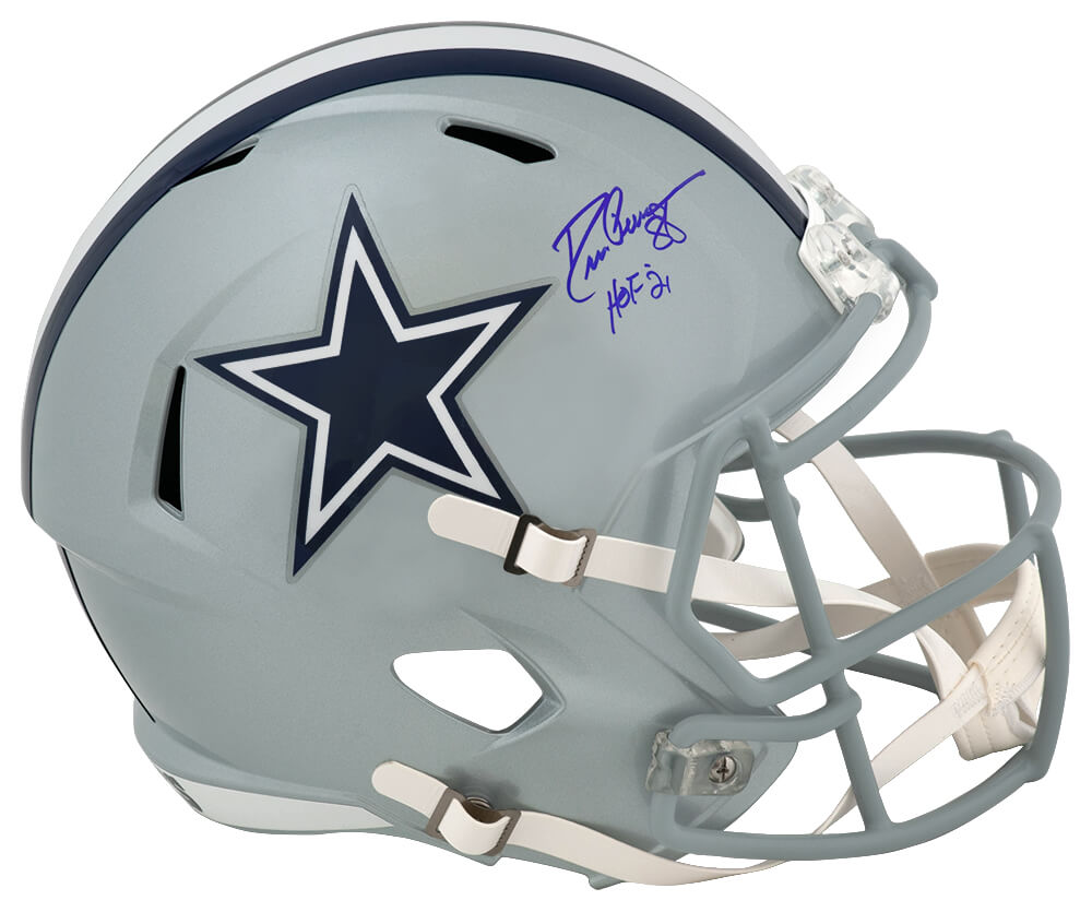 Drew Pearson Signed Dallas Cowboys Riddell Full Size Speed Replica Helmet w/HOF'21 - PEAREP302 - Drew Pearson Signed Dallas Cowboys Riddell Full Size Speed Replica Helmet w/HOF'21 product image