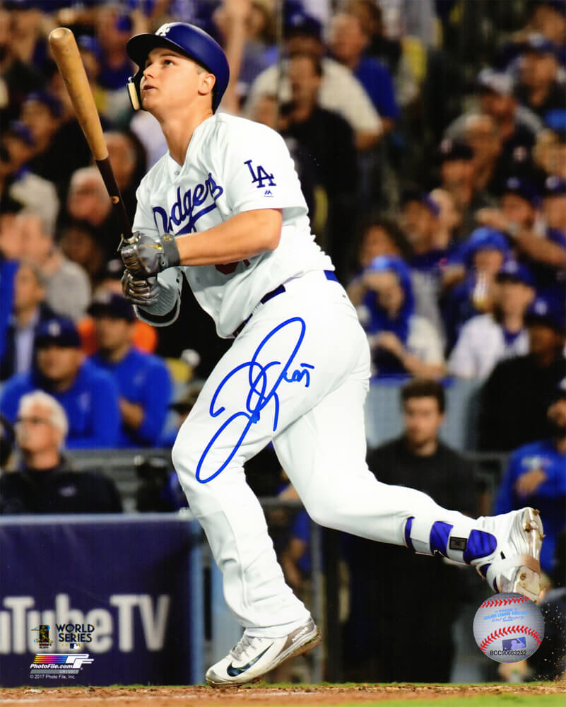 Joc Pederson Signed Los Angeles Dodgers 2017 World Series Action 8x10 Photo - PED08P102 - Joc Pederson Signed Los Angeles Dodgers 2017 World Series Action 8x10 Photo product image