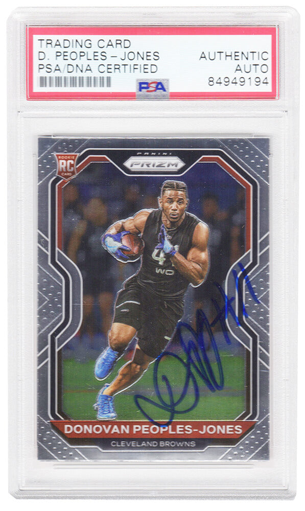 Donovan Peoples-Jones Signed Cleveland Browns 2020 Panini Prizm Rookie Football Card #319 - (PSA Encapsulated) - PEOCAR300 - Donovan Peoples-Jones Signed Cleveland Browns 2020 Panini Prizm Rookie Football Card #319 - (PSA Encapsulated) product image