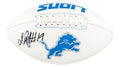 Donovan Peoples-Jones Signed Detroit Lions Wilson White Team Logo Football - PEOFTB302 - Donovan Peoples-Jones Signed Detroit Lions Wilson White Team Logo Football product image