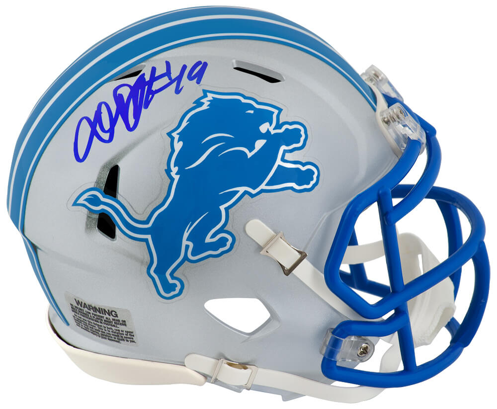 Donovan Peoples-Jones Signed Detroit Lions Riddell Speed Mini Helmet - PEOMIN302 - Donovan Peoples-Jones Signed Detroit Lions Riddell Speed Mini Helmet product image