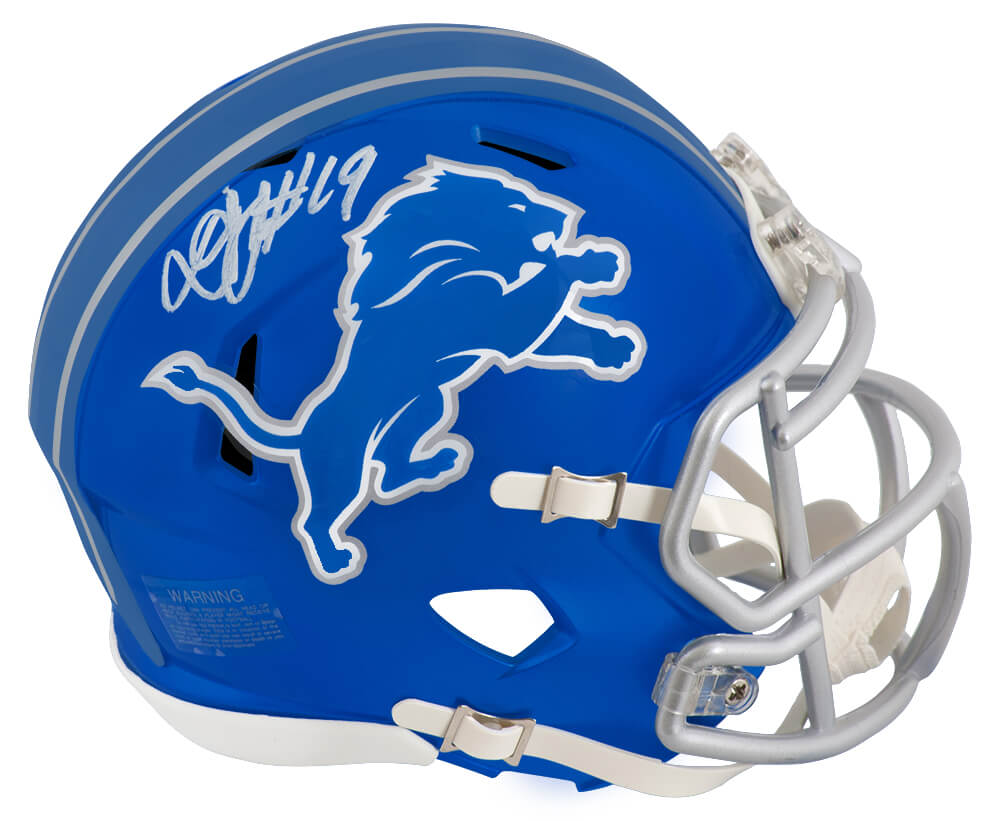 Donovan Peoples-Jones Signed Detroit Lions FLASH Riddell Speed Mini Helmet - PEOMIN304 - Donovan Peoples-Jones Signed Detroit Lions FLASH Riddell Speed Mini Helmet product image