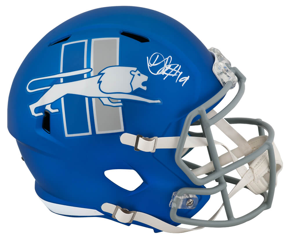 Donovan Peoples-Jones Signed Detroit Lions 2023 Alt Blue Riddell Speed Full Size Replica Helmet - PEOREP303 - Donovan Peoples-Jones Signed Detroit Lions 2023 Alt Blue Riddell Speed Full Size Replica Helmet product image