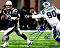 Julius Peppers Signed Carolina Panthers Chasing Tom Brady 8x10 Photo - PEP08P300 - Julius Peppers Signed Carolina Panthers Chasing Tom Brady 8x10 Photo product image