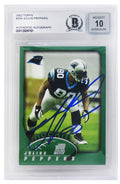 Julius Peppers Signed Carolina Panthers 2002 Topps Football Rookie Card #359 (Beckett Encapsulated/ Auto Grade 10) - PEPCAR301 - Julius Peppers Signed Carolina Panthers 2002 Topps Football Rookie Card #359 (Beckett Encapsulated/ Auto Grade 10) product image
