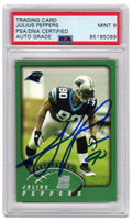 Julius Peppers Signed Carolina Panthers 2002 Topps Football Rookie Card #359 - (PSA Encapsulated / Auto Grade 9) - PEPCAR318 - Julius Peppers Signed Carolina Panthers 2002 Topps Football Rookie Card #359 - (PSA Encapsulated / Auto Grade 9) product image