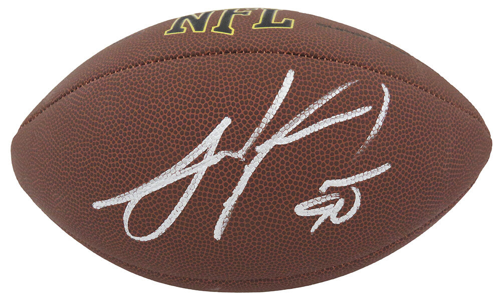 Julius Peppers Signed Wilson Super Grip Full Size NFL Football - PEPFTB302 - Julius Peppers Signed Wilson Super Grip Full Size NFL Football product image