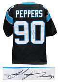 Julius Peppers Signed Black Custom Football Jersey - PEPJRY300 - Julius Peppers Signed Black Custom Football Jersey product image