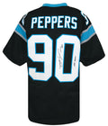 Julius Peppers Signed Black Custom Football Jersey w/HOF 2024 - PEPJRY305 - Julius Peppers Signed Black Custom Football Jersey w/HOF 2024 product image