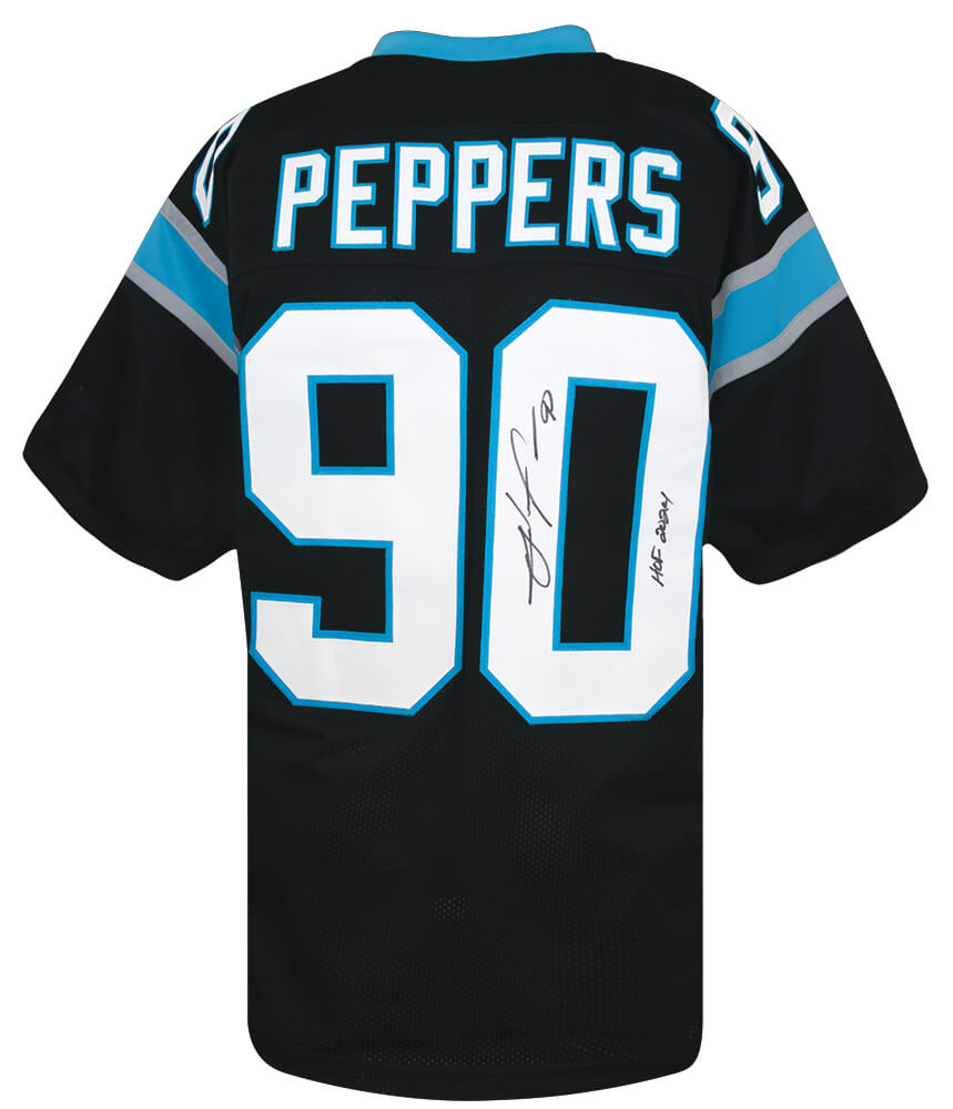 Julius Peppers Signed Black Custom Football Jersey w/HOF 2024 - PEPJRY305 - Julius Peppers Signed Black Custom Football Jersey w/HOF 2024 product image