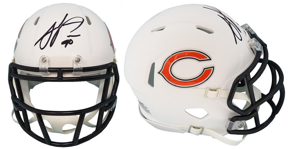 Julius Peppers Signed Chicago Bears Flat White Matte Riddell Speed Mini Helmet - PEPMIN302 - Julius Peppers Signed Chicago Bears Flat White Matte Riddell Speed Mini Helmet product image