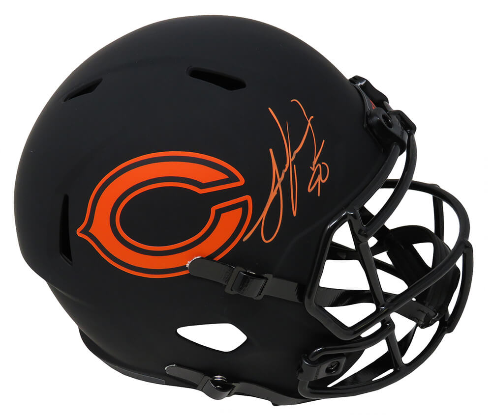 Julius Peppers Signed Chicago Bears Eclipse Black Matte Riddell Full Size Speed Replica Helmet - PEPREP303 - Julius Peppers Signed Chicago Bears Eclipse Black Matte Riddell Full Size Speed Replica Helmet product image