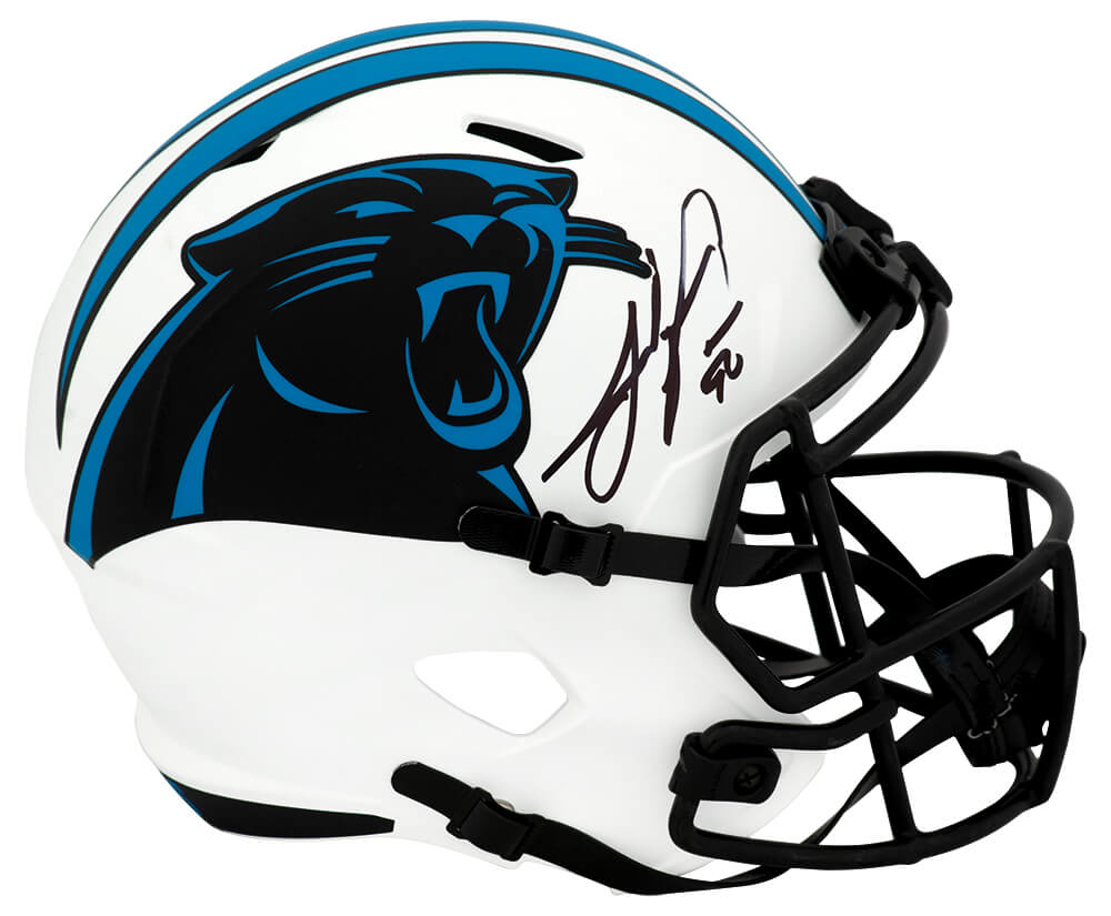 Julius Peppers Signed Carolina Panthers Lunar Eclipse Riddell Full Size Speed Replica Helmet - PEPREP307 - Julius Peppers Signed Carolina Panthers Lunar Eclipse Riddell Full Size Speed Replica Helmet product image