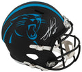 Julius Peppers Signed Carolina Panthers Black 2022 Alternate Riddell Full Size Speed Replica Helmet - PEPREP313 - Julius Peppers Signed Carolina Panthers Black 2022 Alternate Riddell Full Size Speed Replica Helmet product image