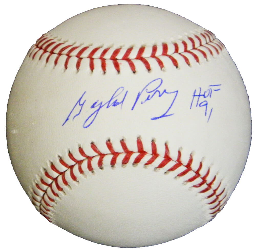 Gaylord Perry Signed Rawlings Official MLB Baseball w/HOF'91 - PERBSB100 - Gaylord Perry Signed Rawlings Official MLB Baseball w/HOF'91 product image