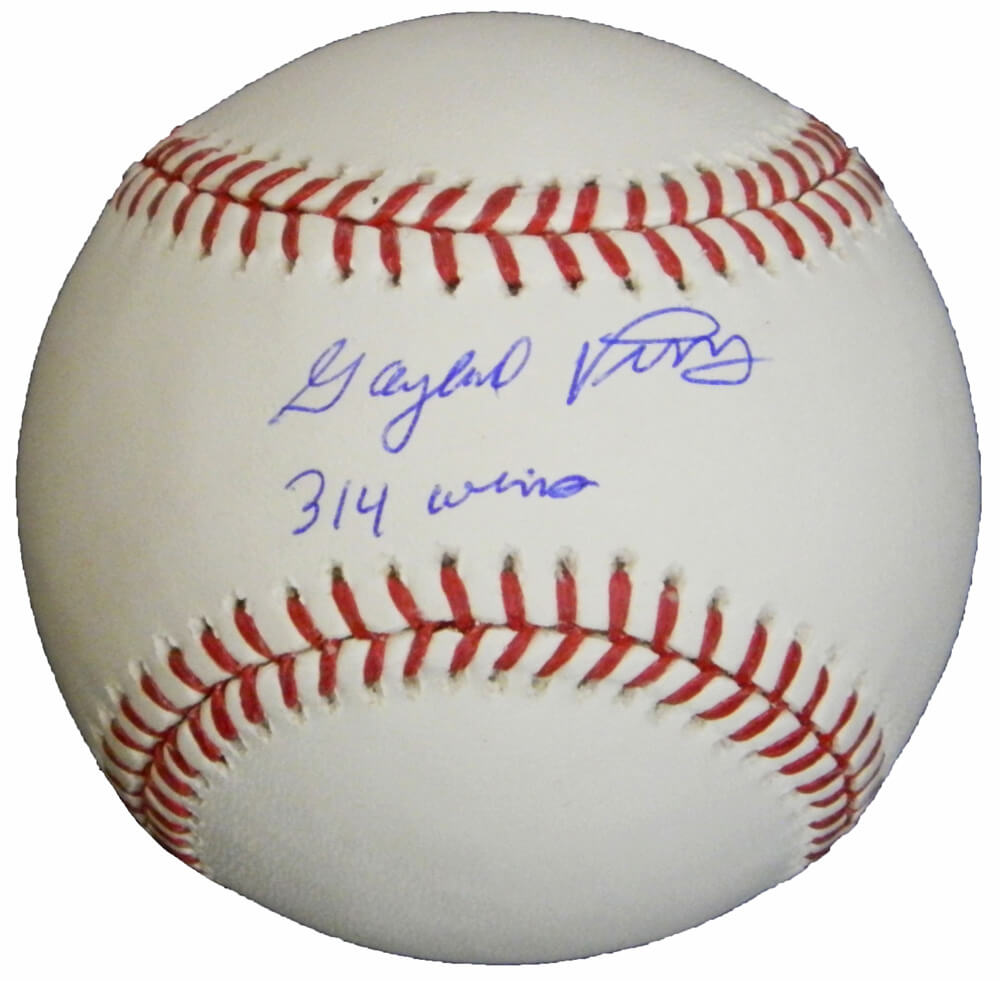 Gaylord Perry Signed Rawlings Official MLB Baseball w/314 Wins - PERBSB102 - Gaylord Perry Signed Rawlings Official MLB Baseball w/314 Wins product image