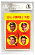 Gaylord Perry Signed San Francisco Giants 1963 Topps Baseball Trading Card #169 - (Beckett Encapsulated) - PERCAR100 - Gaylord Perry Signed San Francisco Giants 1963 Topps Baseball Trading Card #169 - (Beckett Encapsulated) product image