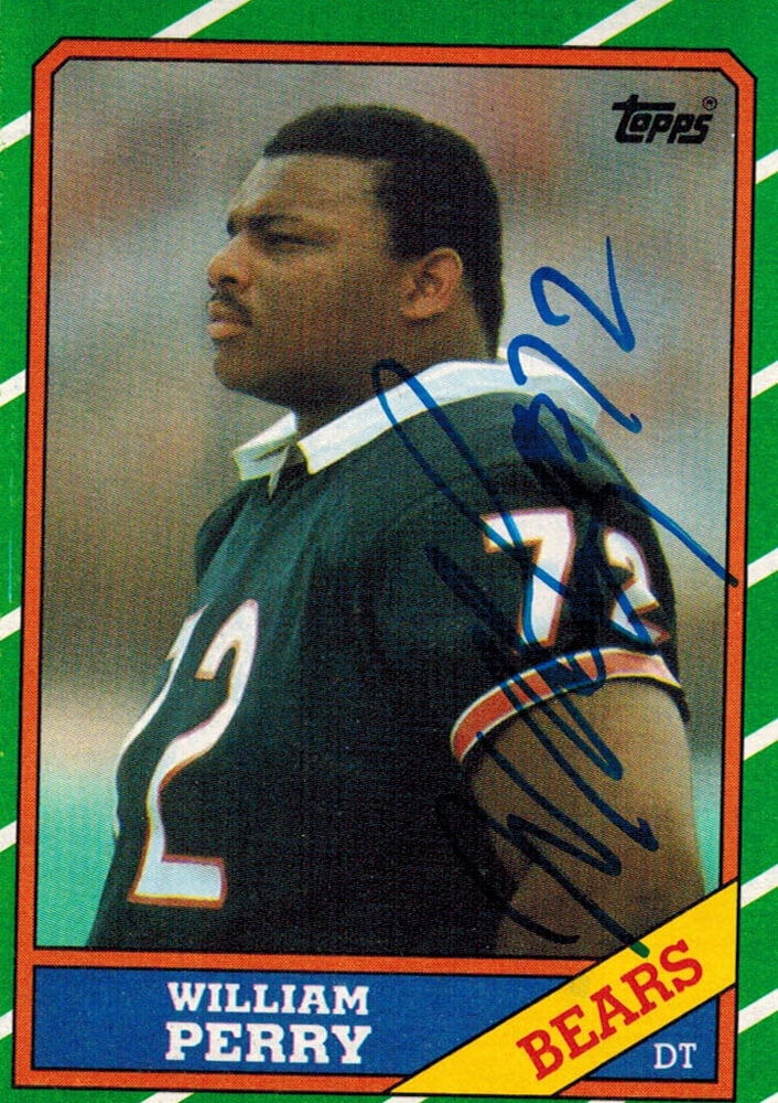 William Perry Signed Bears 1986 Topps Rookie Card #20 - PERCAR301 - William Perry Signed Bears 1986 Topps Rookie Card #20 product image