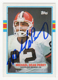 Michael Dean Perry Signed Cleveland Browns 1989 Topps Football Rookie Card #148 - PERCAR310 - Michael Dean Perry Signed Cleveland Browns 1989 Topps Football Rookie Card #148 product image