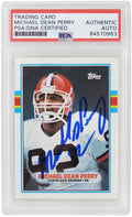 Michael Dean Perry Signed Cleveland Browns 1989 Topps Football Rookie Card #148 - (PSA Encapsulated) - PERCAR311 - Michael Dean Perry Signed Cleveland Browns 1989 Topps Football Rookie Card #148 - (PSA Encapsulated) product image